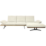 ECKSOFA in Flachgewebe Creme  - Creme/Schwarz, Design, Holz/Textil (314/159cm) - Dieter Knoll