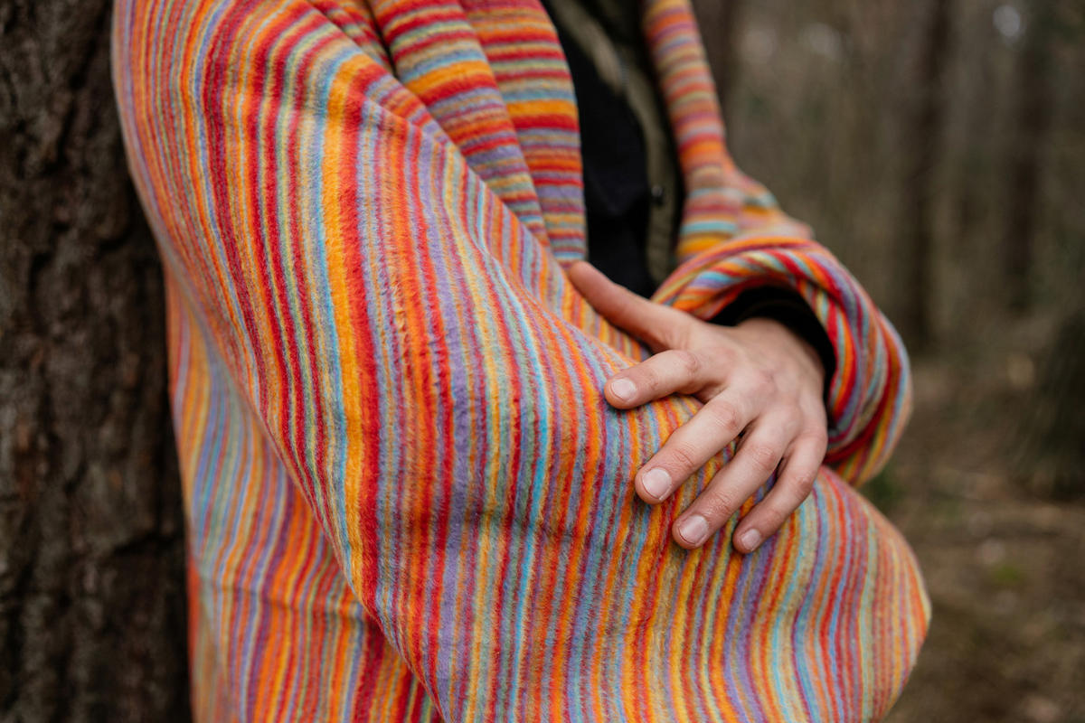 WOHNDECKE 140/200 cm  - Multicolor, Design, Textil (140/200cm) - Bio:Vio