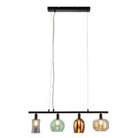 HÄNGLAMPA Telesto 83/25/150 cm  - grön/brun, Trend, metall/glas (83/25/150cm) - Globo