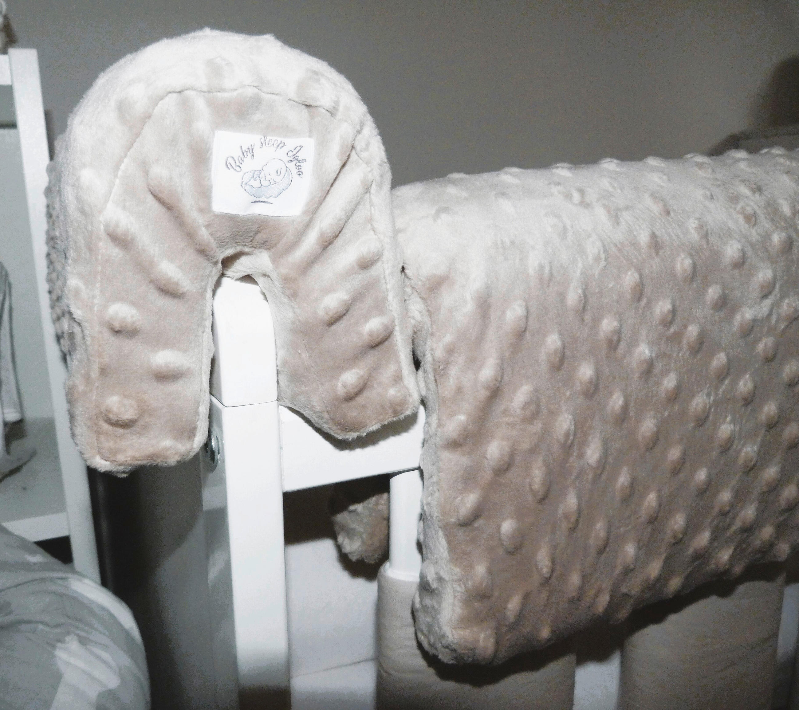 ZAŠČITNA OGRAJA ZA POSTELJICO - bež, Basics, tekstil (70cm)