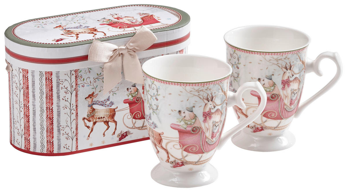 KAFFEEBECHER  320 ml   - Multicolor, LIFESTYLE, Keramik (320ml) - X-Mas