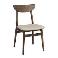 STOL   flatväv  - beige/brun, Klassisk, trä/textil (44/85/51cm) - Rowico