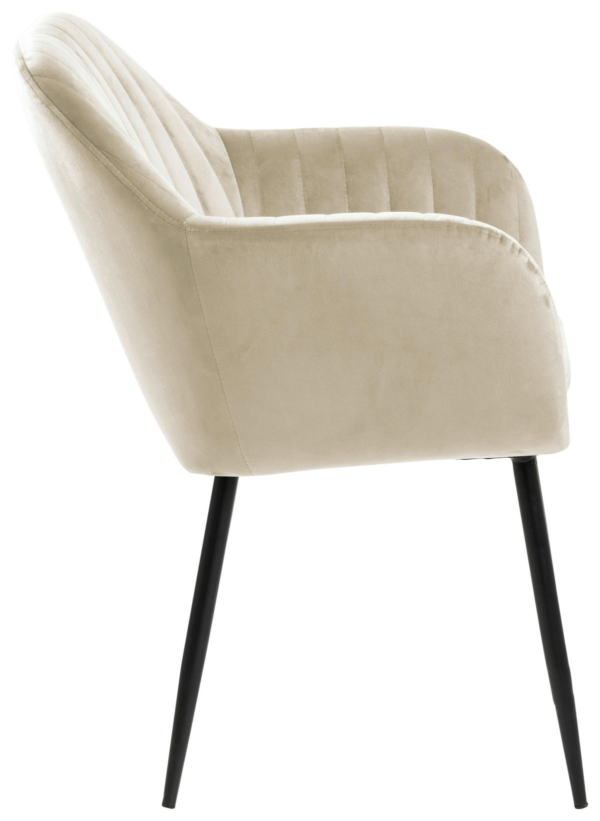 STOLICA S NASLONOM ZA RUKE  crna, boje pijeska  metal, tekstil      - boje pijeska/crna, Trend, metal/tekstil (57/83/61cm) - MID.YOU