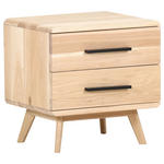 NACHTSCHRANK 48/50/40 cm Eiche massiv  - Eichefarben/Schwarz, Natur, Holz/Holzwerkstoff (48/50/40cm) - Landscape