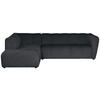 ECKSOFA LIVOLI in Chenille Grau  218/260 cm  - Schwarz/Grau, Design, Textil (218/260cm) - MID.YOU