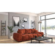 BIGSOFA  in Chenille Terracotta  - Terracotta/Schwarz, KONVENTIONELL, Kunststoff/Textil (266/89/104cm) - Carryhome