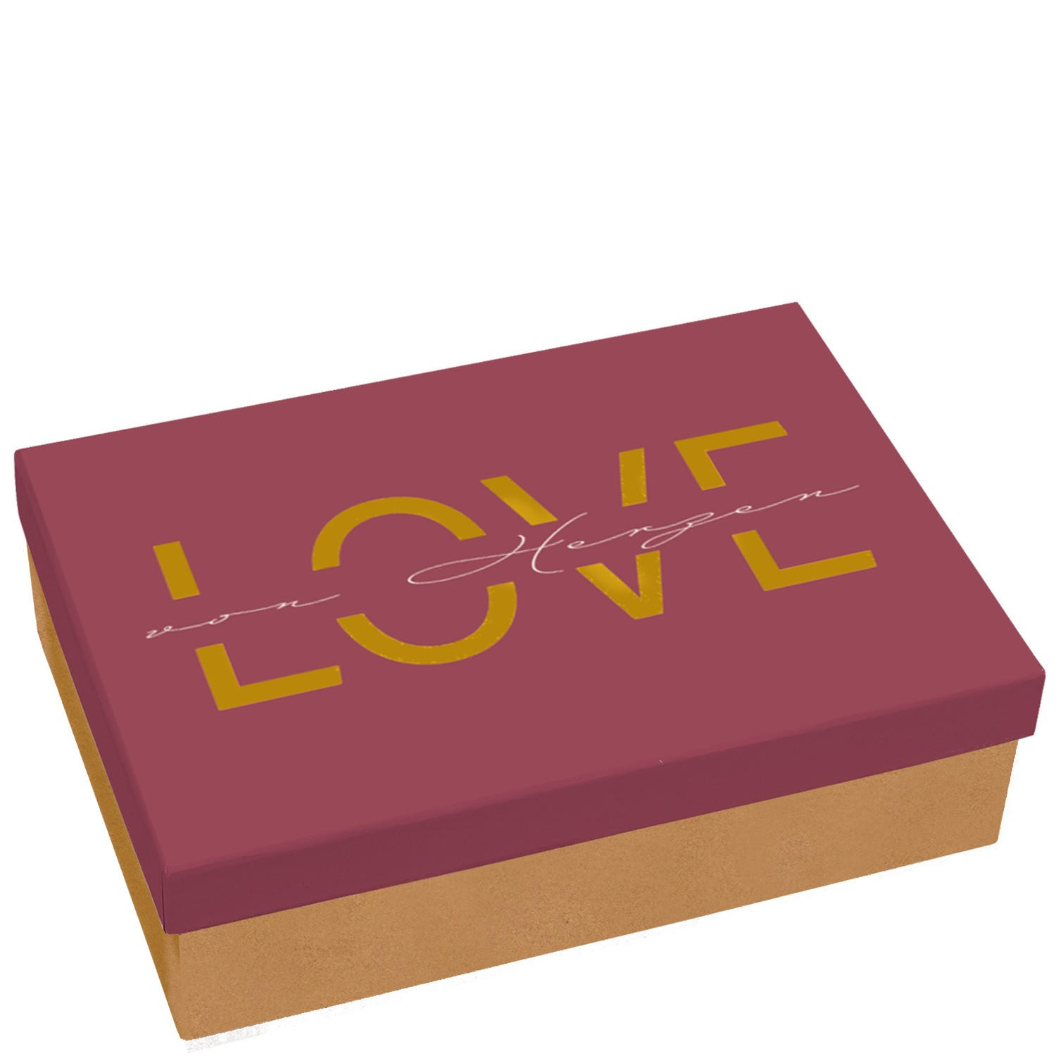 GESCHENKBOX  - Bordeaux, Basics, Karton (18/5/11cm)