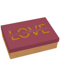GESCHENKBOX  - Bordeaux, Basics, Karton (18/5/11cm)