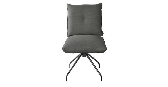 STUHL in Stahl Struktur Metall, Textil - Schwarz/Grau, Design, Textil/Metall (50/90/70cm) - Dieter Knoll