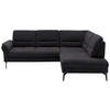 ECKSOFA in Webstoff Anthrazit  - Anthrazit/Schwarz, Design, Textil/Metall (256/206cm) - Beldomo System