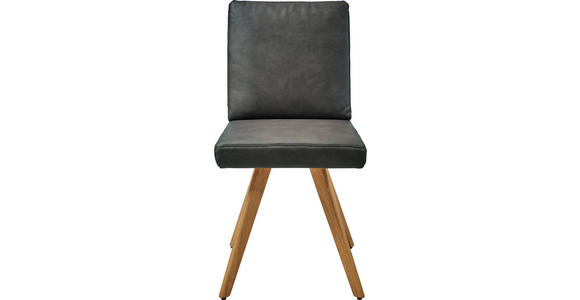 STUHL in Mikrofaser Textil, Holzwerkstoff - Eichefarben/Anthrazit, Design, Holzwerkstoff/Textil (46/94/58cm) - Dieter Knoll