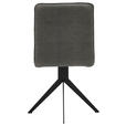 STUHL Lederlook Grau, Schwarz  - Schwarz/Grau, Design, Textil/Metall (46,5/87/64cm) - Voleo