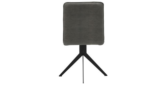 STUHL Lederlook Grau, Schwarz - Schwarz/Grau, Design, Textil/Metall (46,5/87/64cm) - Voleo