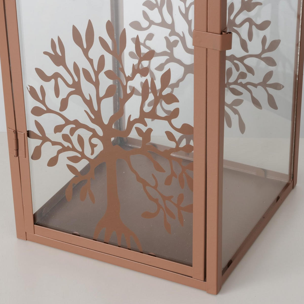 LATERNE - Braun, KONVENTIONELL, Glas/Metall (20,5/20,5/51cm)