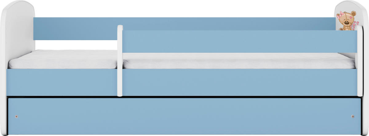 KINDER-/JUNIORBETT - Blau/Birkefarben, MODERN, Holz/Holzwerkstoff (80/160cm) - MID.YOU