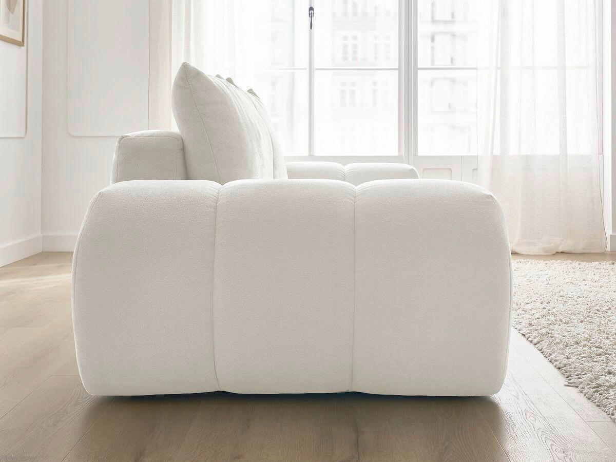 3-SITZER-SOFA EVEREST Struktur Weiß  - Schwarz/Weiß, MODERN, Kunststoff/Textil (278/90/115cm)