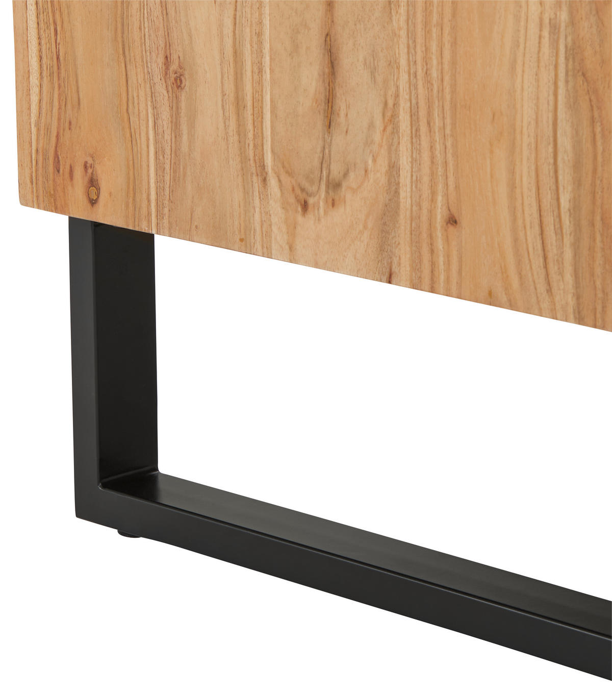 COUCHTISCH in Holz, Metall, Stein  - Schwarz/Akaziefarben, Lifestyle, Holz/Stein (110/45/60cm) - MID.YOU