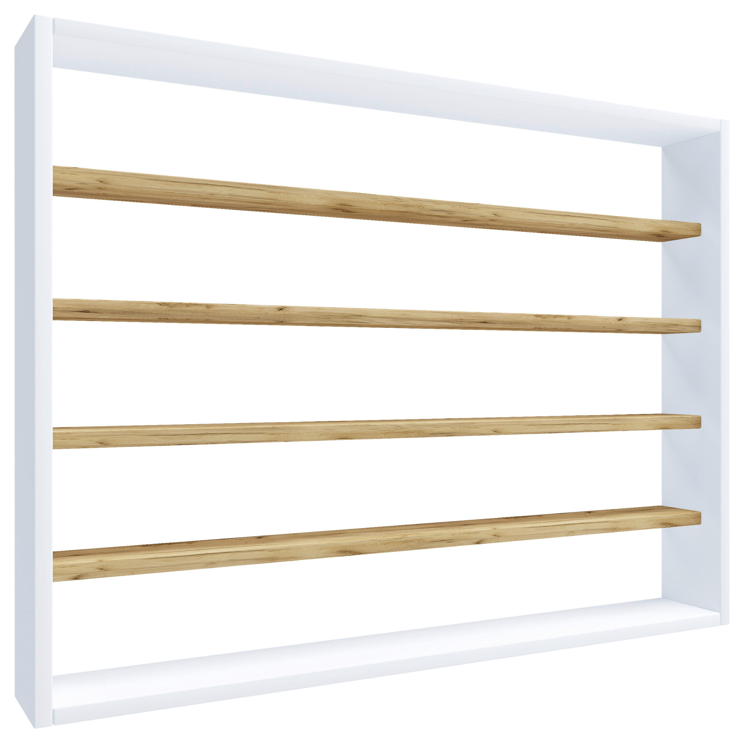 WANDREGAL 80/60/10 cm - Honigeiche/Weiss, Design, Holzwerkstoff (80/60/10cm) - MID.YOU