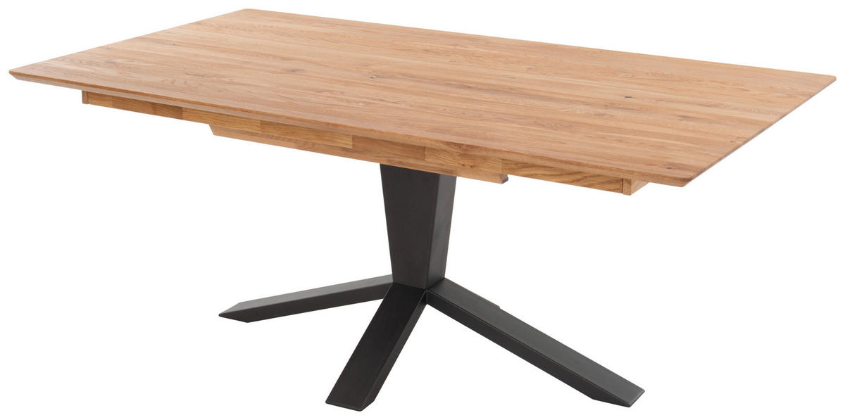 ESSTISCH Eichefarben rechteckig  ausziehbar, in verschiedenen Größen erhältlich  - Eichefarben/Anthrazit, Design, Holz/Metall (160-245/90/77cm) - Bert Plantagie