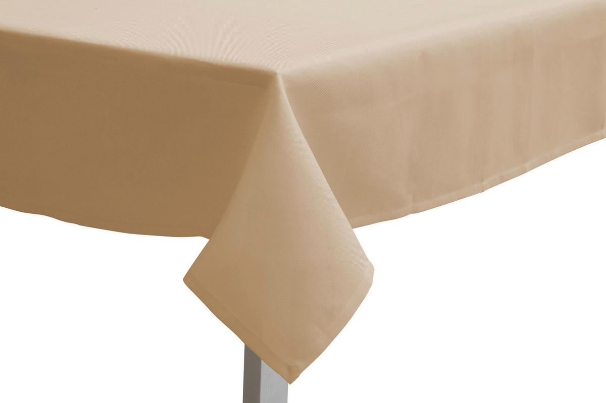 TISCHDECKE 150/250 cm  - Sandfarben, Basics, Textil (150/250cm)