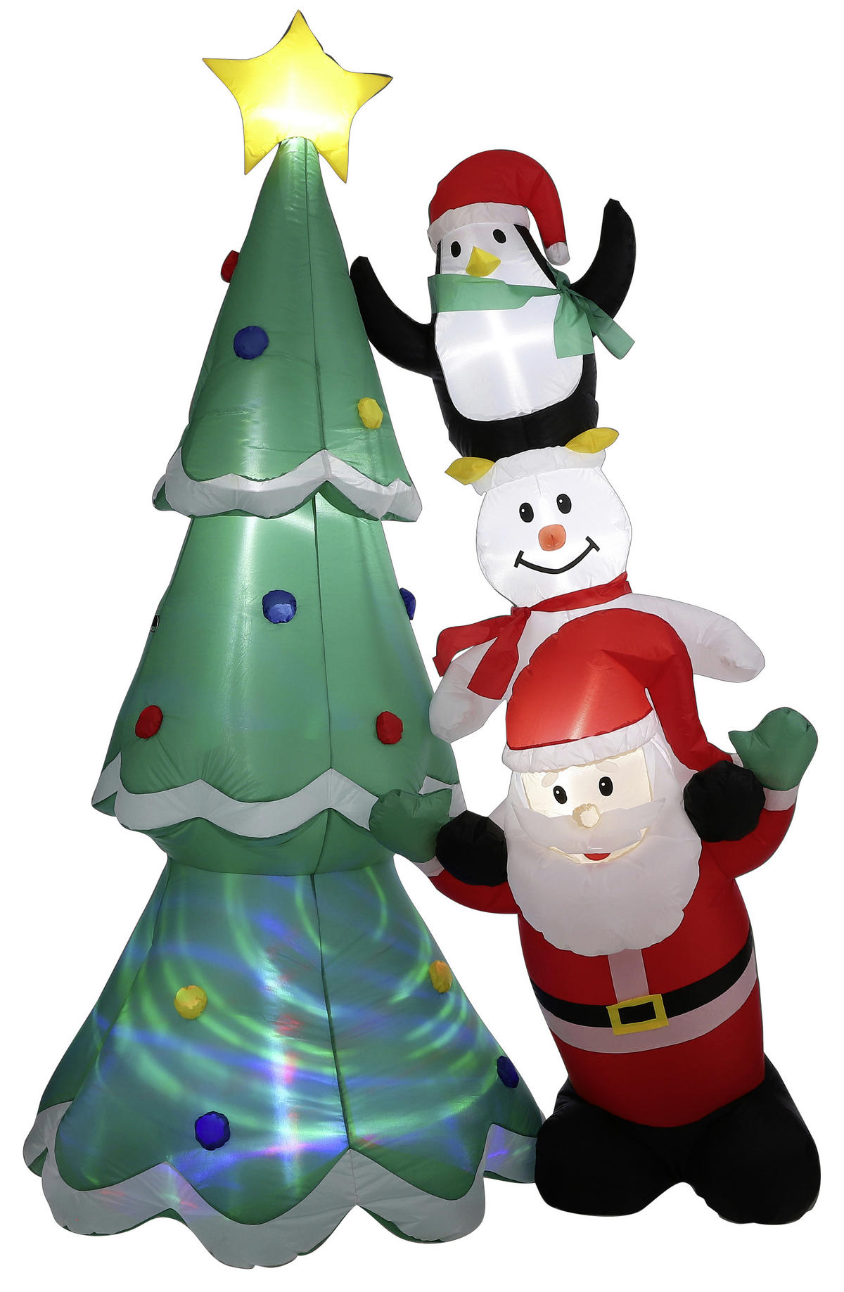 WEIHNACHTSDEKO 240CM - Rot/Weiß, KONVENTIONELL, Kunststoff (135/70/240cm)