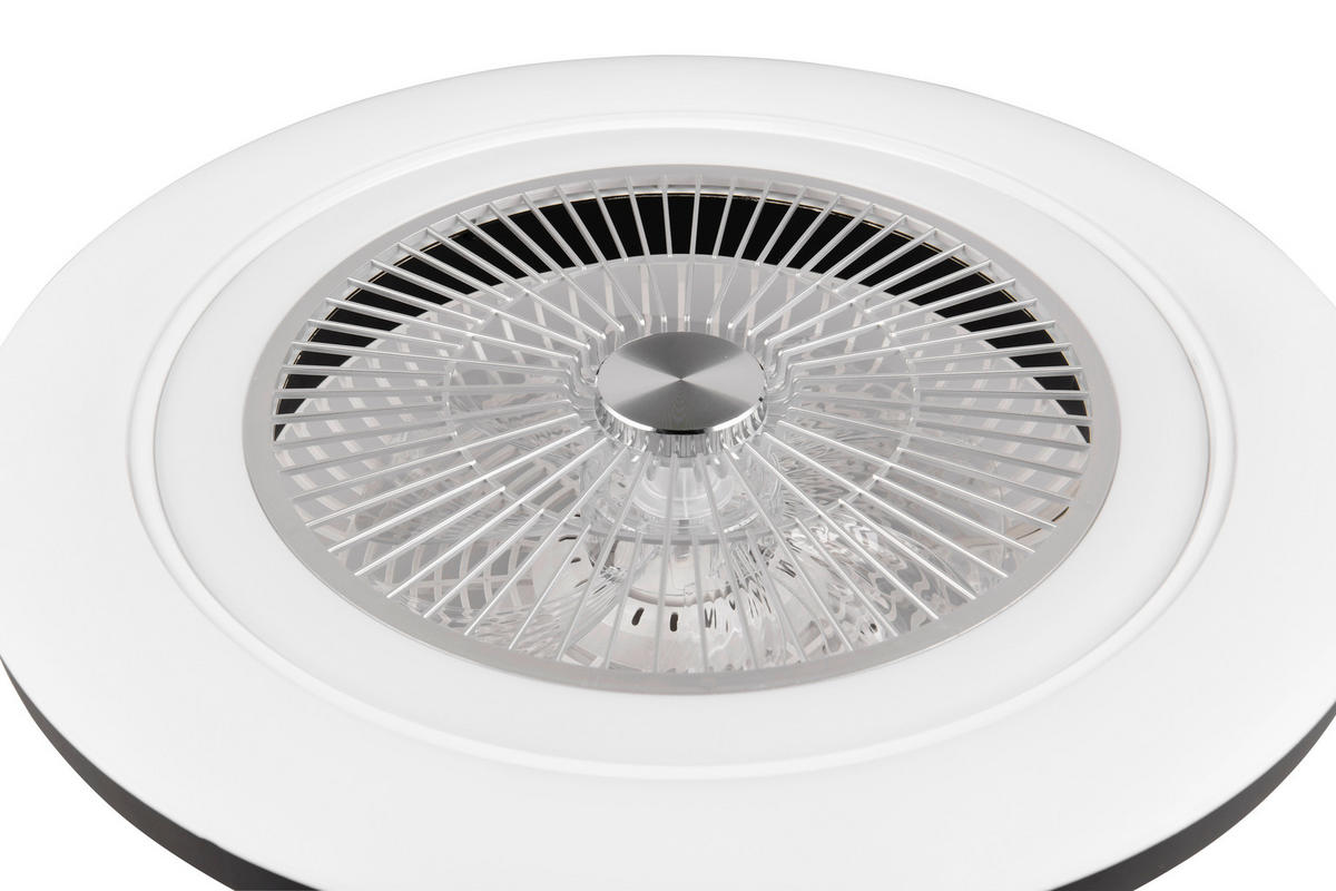 STROPNÝ VENTILÁTOR, 58/20 cm  - priehľadné/čierna, Basics, plast (58/20cm) - Mican
