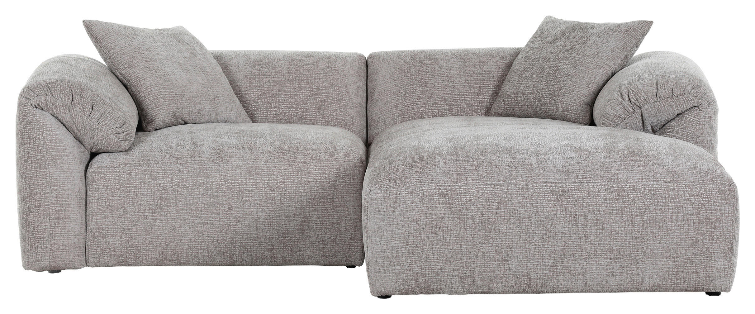 ECKSOFA Braun Flachgewebe - Schwarz/Braun, MODERN, Kunststoff/Textil (231/178cm) - Carryhome