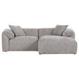 ECKSOFA in Flachgewebe Braun  - Creme/Schwarz, MODERN, Kunststoff/Textil (231/178cm) - Carryhome