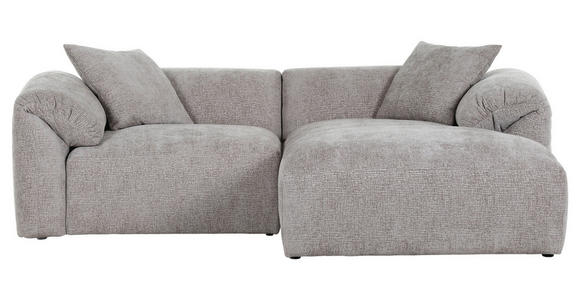 ECKSOFA in Flachgewebe Braun  - Creme/Schwarz, MODERN, Kunststoff/Textil (231/178cm) - Carryhome