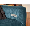 ECKSOFA  in Cord Petrol  180/266 cm  - Petrol/Schwarz, KONVENTIONELL, Textil/Metall (180/266cm) - Hom`in