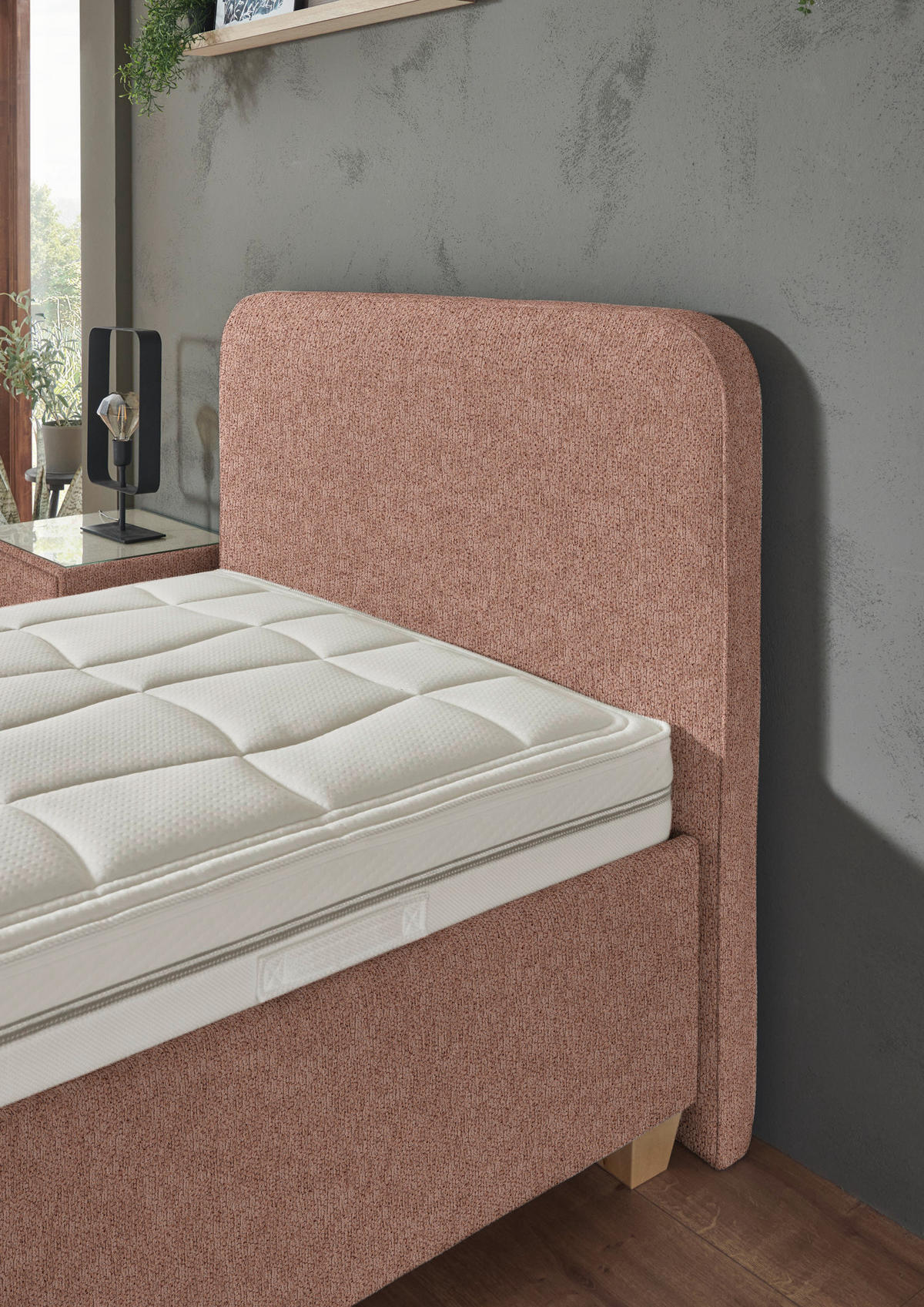 POLSTERBETT 120/200 cm  in Rostfarben  - Weiss/Rostfarben, Konventionell, Holz/Textil (120/200cm) - Beldomo - Sleep