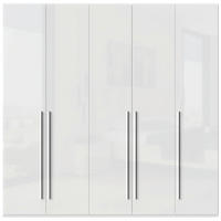 ORMAR SA KLASIČNIM VRATIMA bela, bela visoki sjaj  227/224/56 cm  - bela visoki sjaj/bela, Dizajnerski, pločasti materijal/plastika (227/224/56cm)