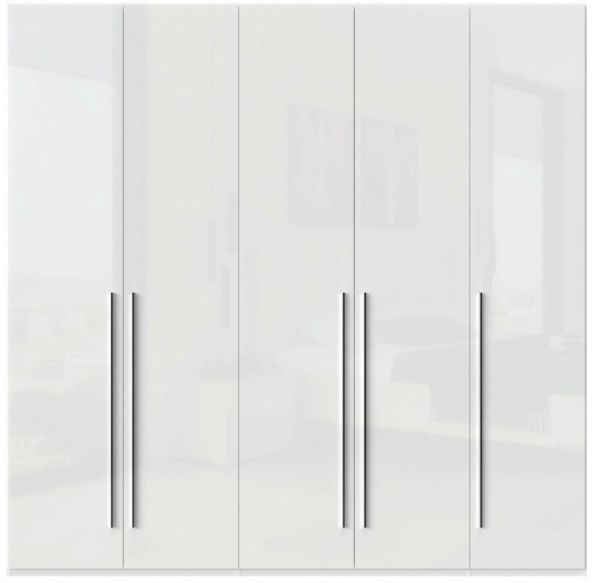 ORMAR SA KLASIČNIM VRATIMA bela, bela visoki sjaj  227/224/56 cm  - bela visoki sjaj/bela, Dizajnerski, pločasti materijal/plastika (227/224/56cm)