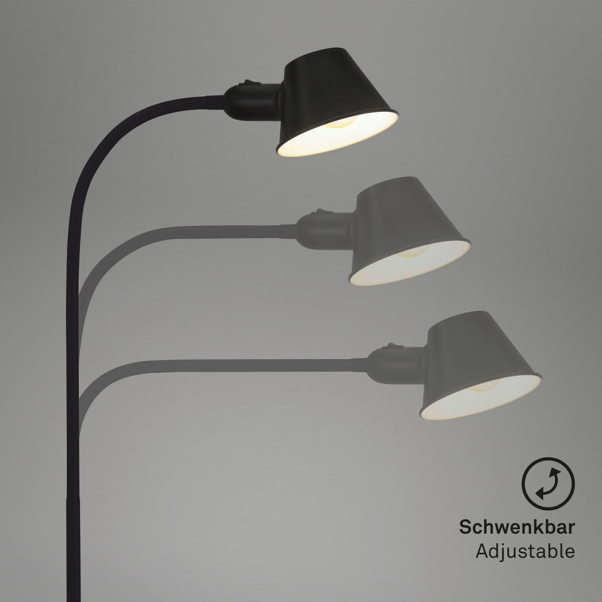 STOJACÍ LAMPA, 22/22/152 cm - černá, Design, kov (22/22/152cm)