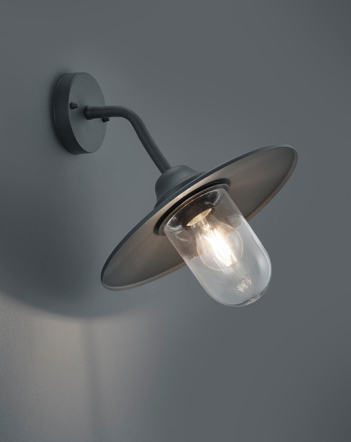 AUßENWANDLEUCHTE BRENTA 30/32 cm   - Anthrazit, ROMANTIK / LANDHAUS, Metall (30/32cm) - Trio Leuchten