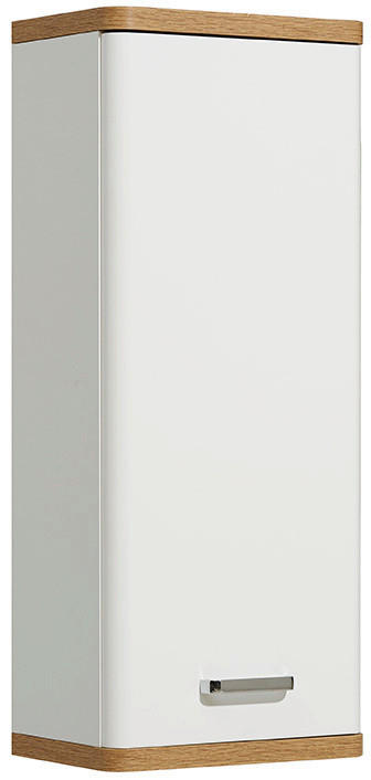 VISEĆI ORMAR  bela, boja hrasta  - boja hroma/boja hrasta, Konvencionalno, staklo/pločasti materijal (30/70/20cm) - Xora