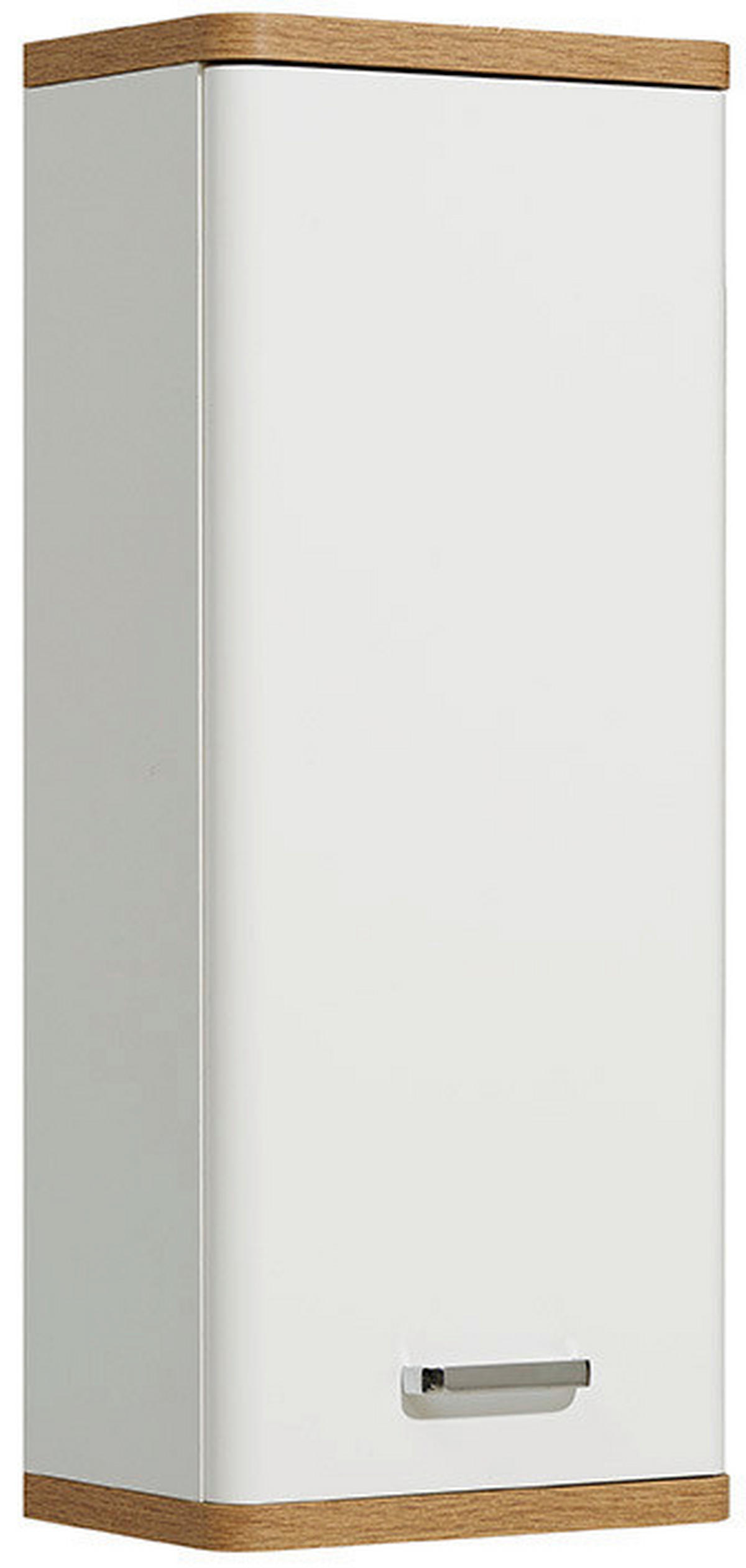 VISEĆI ORMAR  bela, boja hrasta  - boja hroma/boja hrasta, Konvencionalno, staklo/pločasti materijal (30/70/20cm) - Xora