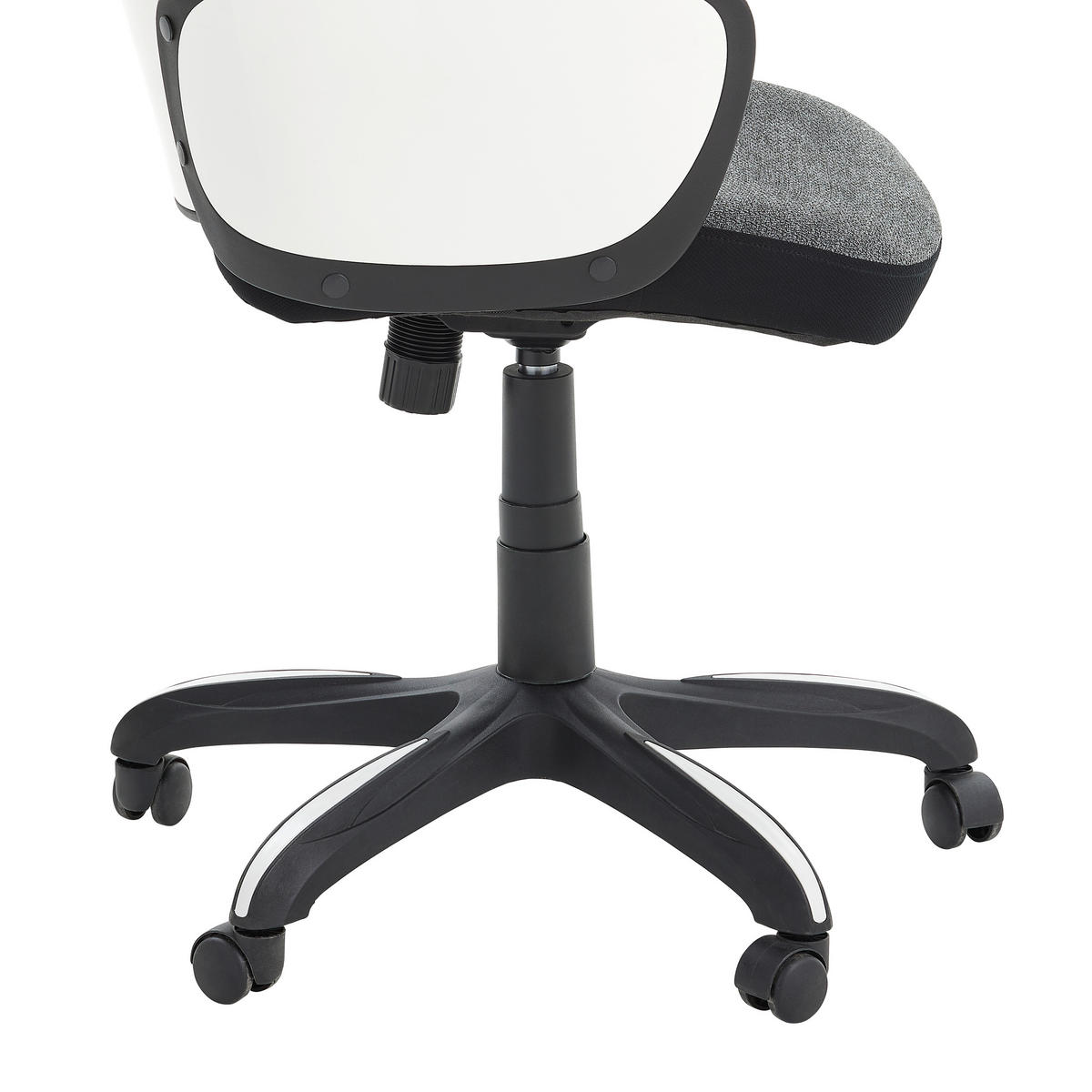 KANCELÁRSKE KRESLO, tkaná textília, sivá, čierna, biela - čierna/sivá, Konventionell, kov/textil (64/118,5-128/69cm) - Carryhome