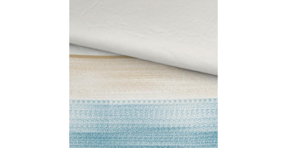 BETTWÄSCHE TANJA Satin 140/200 cm  - Blau/Beige, KONVENTIONELL, Textil (140/200cm) - Novel