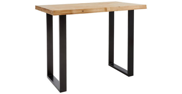 BARTISCH in Holz 140/80/105 cm   - Eichefarben/Schwarz, Natur, Holz/Metall (140/80/105cm) - Landscape