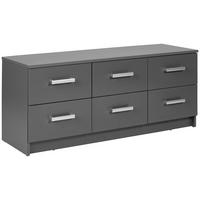 KOMMODE  in  - Silberfarben/Graphitfarben, Basics, Holzwerkstoff/Metall (121,80/40/50,8cm) - MID.YOU