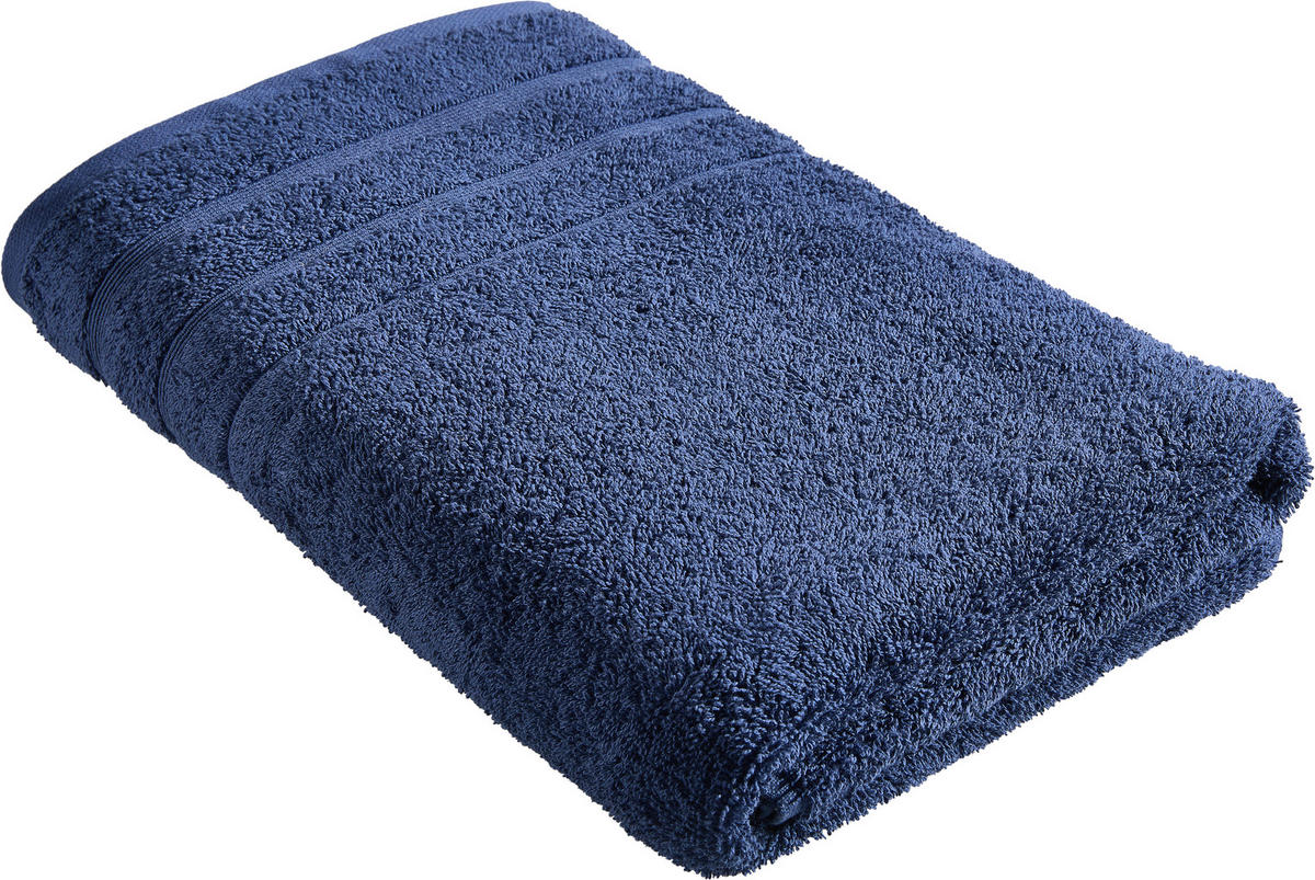 DUSCHTUCH 70/140 cm  - Dunkelblau, Basics, Textil (70/140cm) - Bio:Vio
