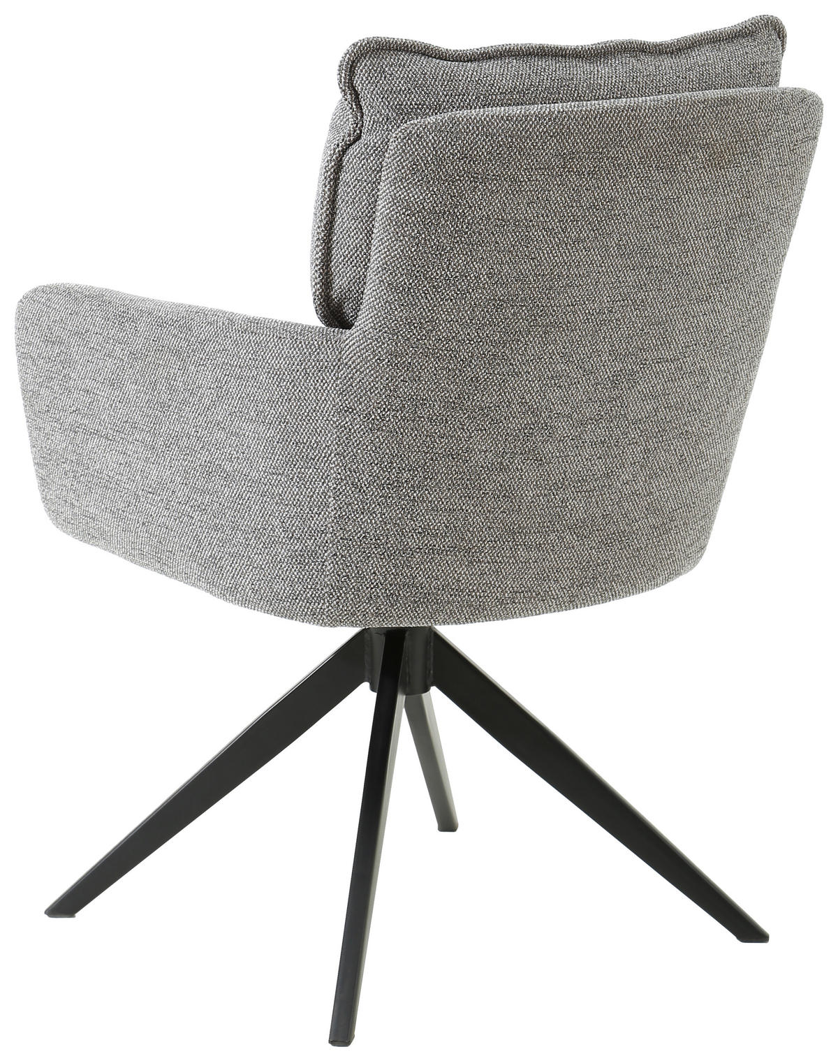 ARMLEHNSTUHL  in Eisen Leinenoptik  - Taupe/Schwarz, Design, Textil/Metall (61/90/67cm) - Novel