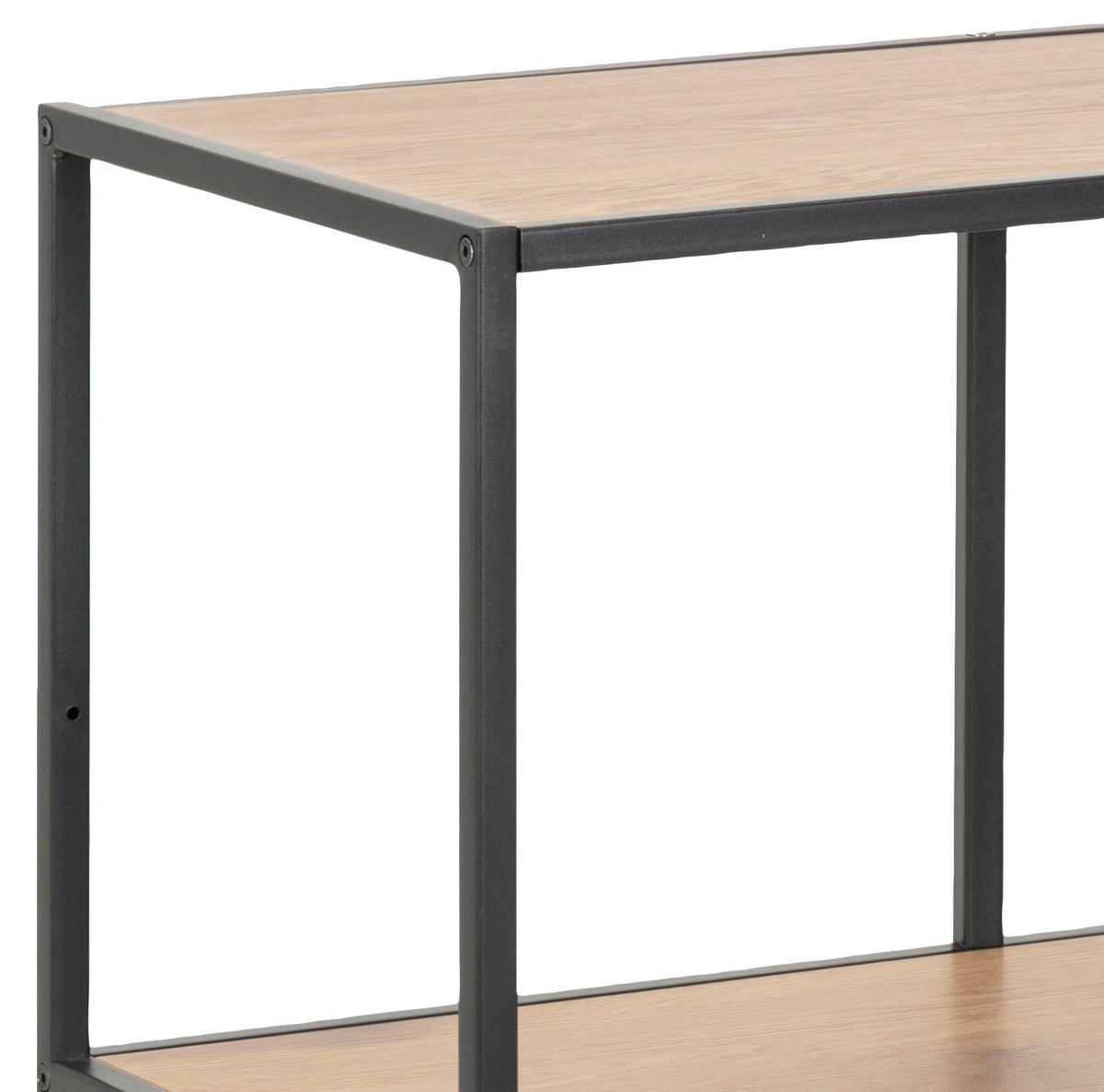 HYLLA i 77/78/35 cm svart, ekfärgad  - svart/ekfärgad, Modern, metall/trämaterial (77/78/35cm) - Best Price