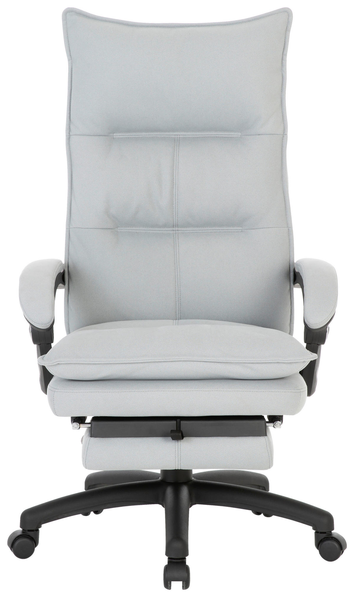 PISARNIŠKI STOL kovina, umetna masa, tekstil črna, svetlo siva  - črna/svetlo siva, Design, kovina/umetna masa (66/115-123/70cm) - Venda