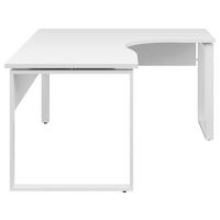 ECKSCHREIBTISCH 160/140/77,8 cm  in Weiß  - Weiß, KONVENTIONELL, Holzwerkstoff/Metall (160/140/77,8cm) - Voleo