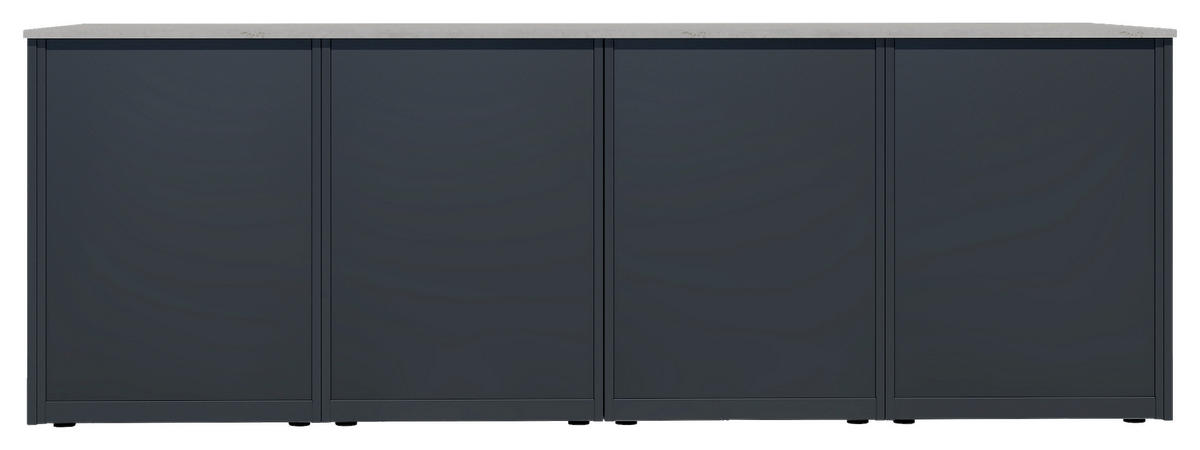 OUTDOORKÜCHE  - Sandfarben/Anthrazit, Basics, Glas/Keramik (262/92,5-98,5/63,3cm) - Dieter Knoll