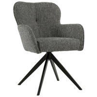 KAROSSZÉK szürke, fekete  - fekete/szürke, Design, textil/fém (62/88/65cm) - Novel