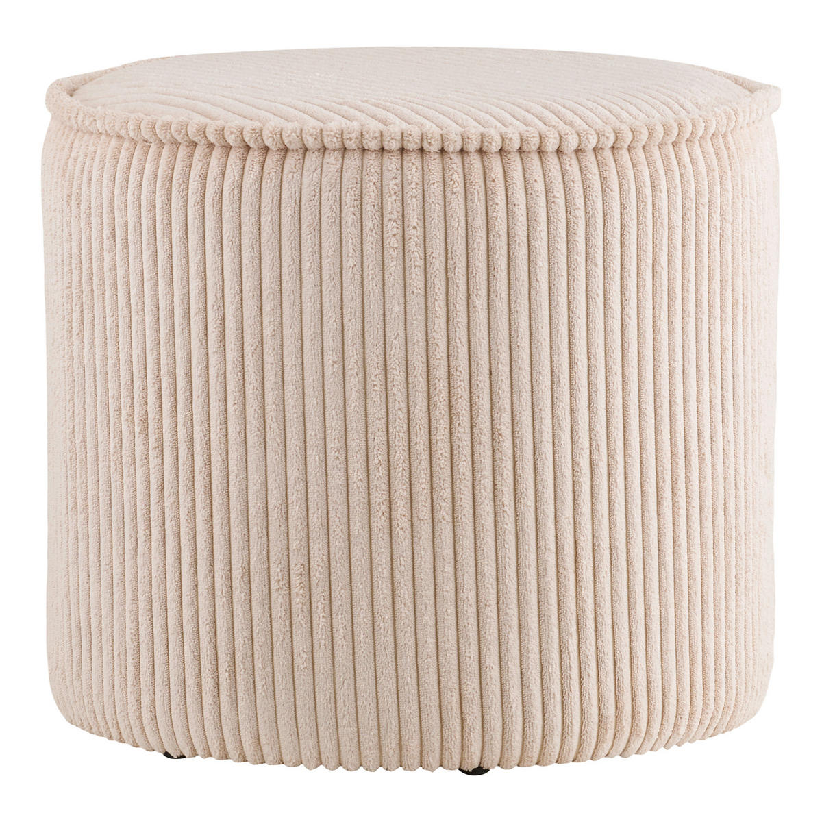 POUF in Beige Textil  - Beige, Design, Textil (40/35/40cm) - MID.YOU