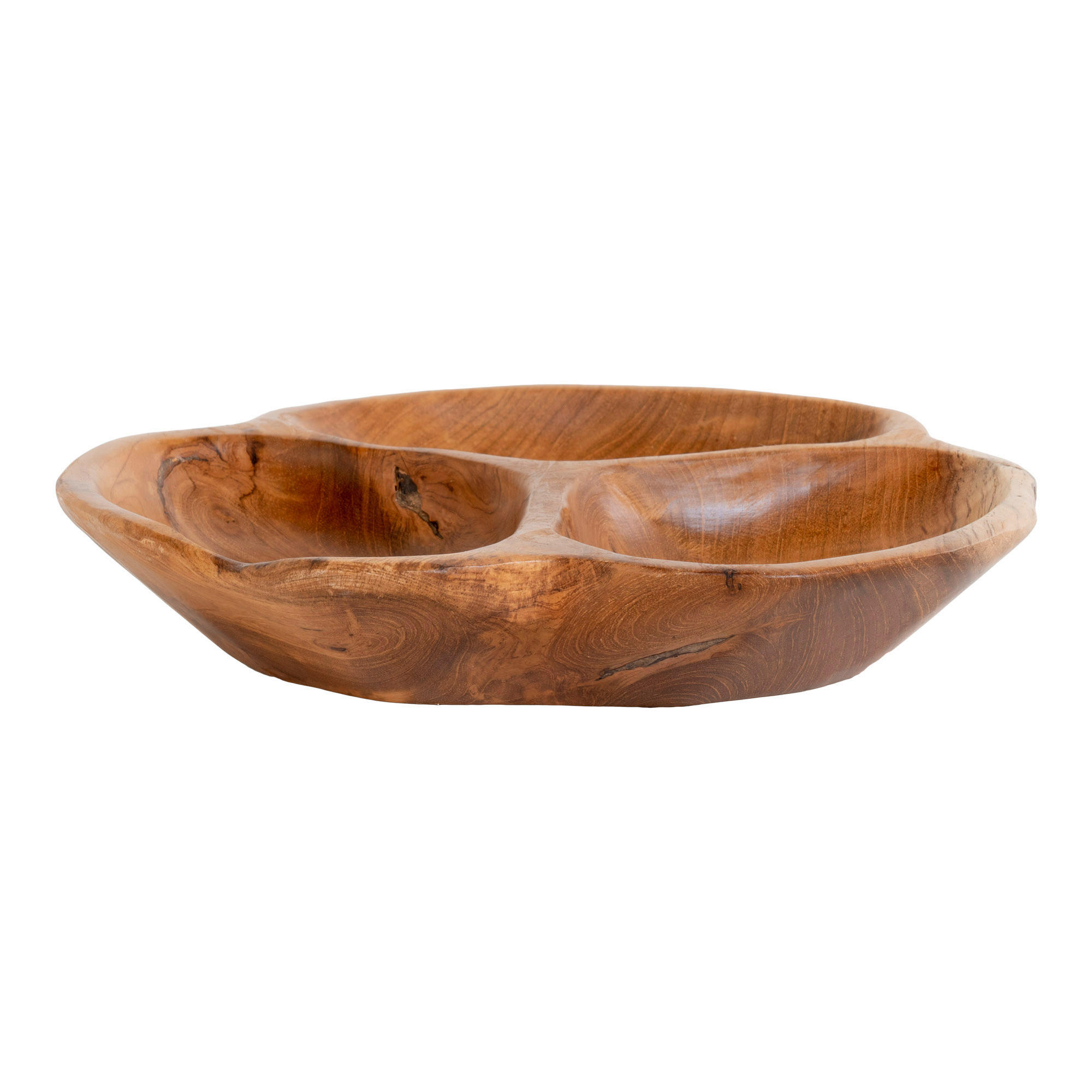 FRUKTSKÅL     - teakfärg, Design, trä (30/5/30cm)